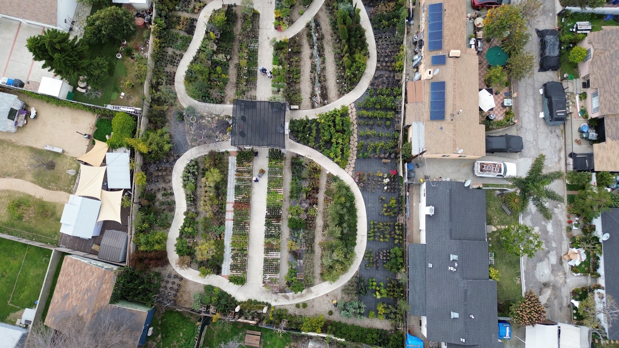 Top-down aerial view of Lincoln Avenue Nursery